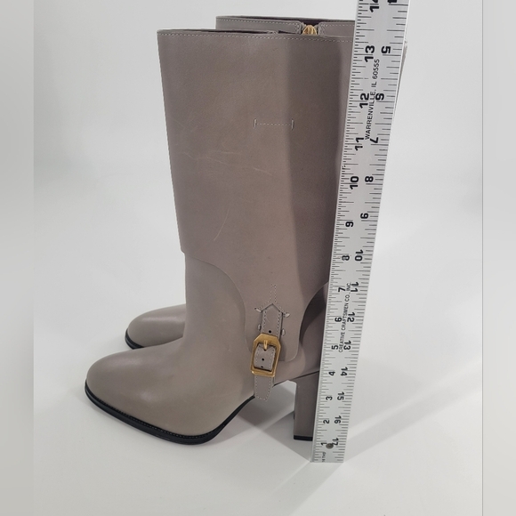 Franco Sarto Wyatt Mid Calf Leather Boot Gray New Size 9.5 - Picture 3 of 10